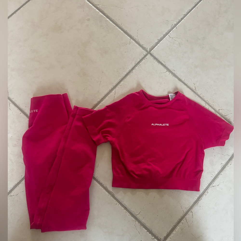 Pink alphalete 2 piece set